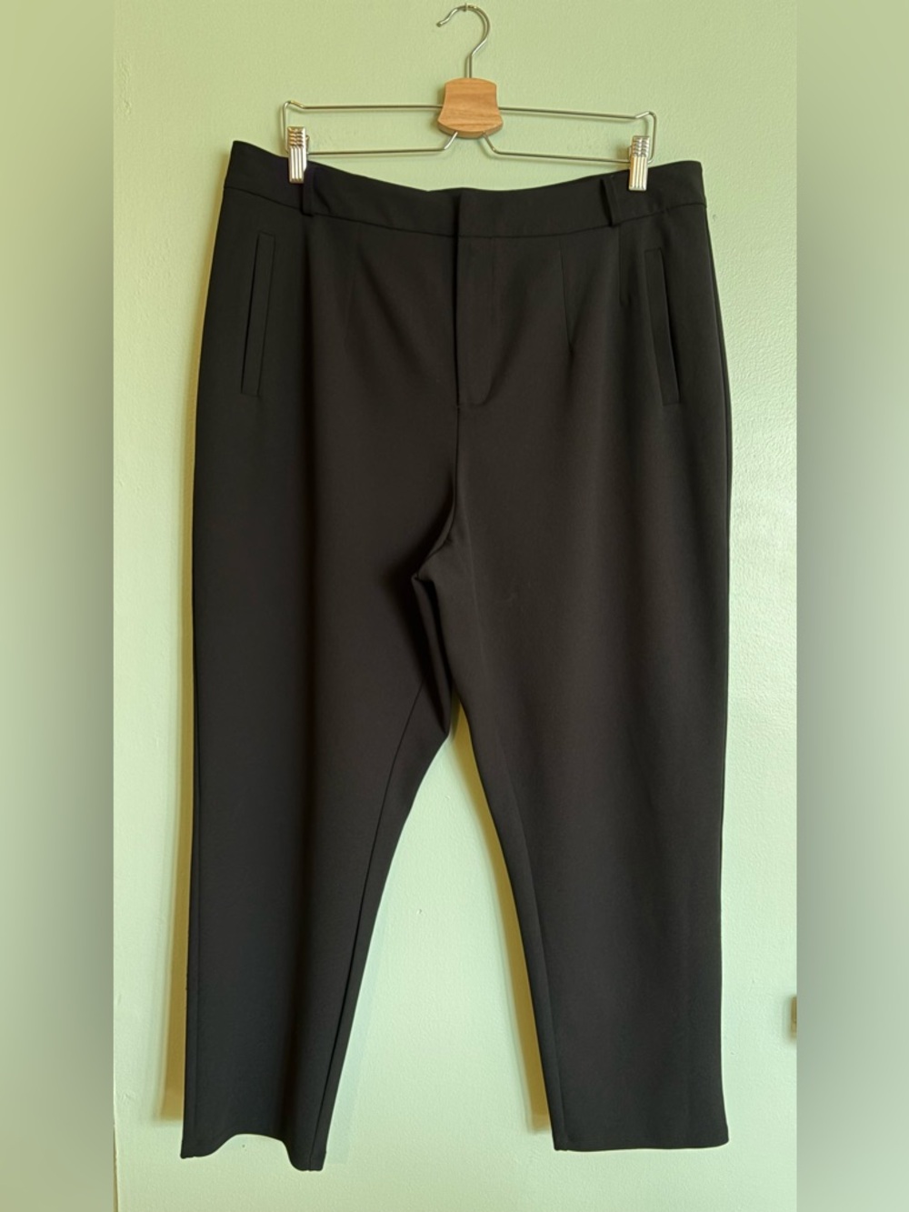 Michael Kors Black High Rise Stretch Pants US 16 Office Career 36x25 Luxury